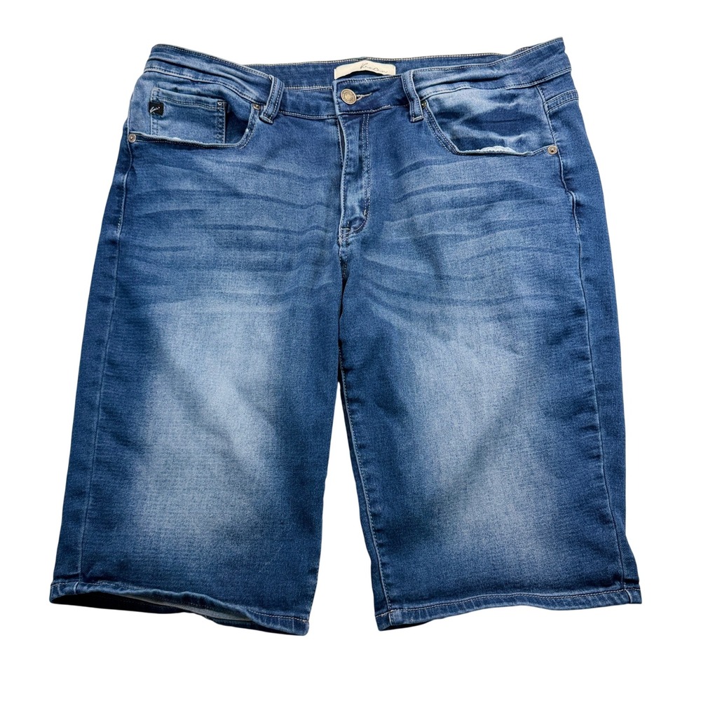 KanCan Denim Bermuda Shorts Womens XL Blue Stretch Medium Wash KC5020D-B